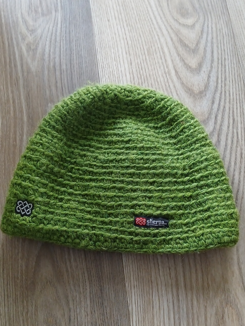 Sherpa Adventure Gear 100% Wool Knit Beanie Hat Green One Size